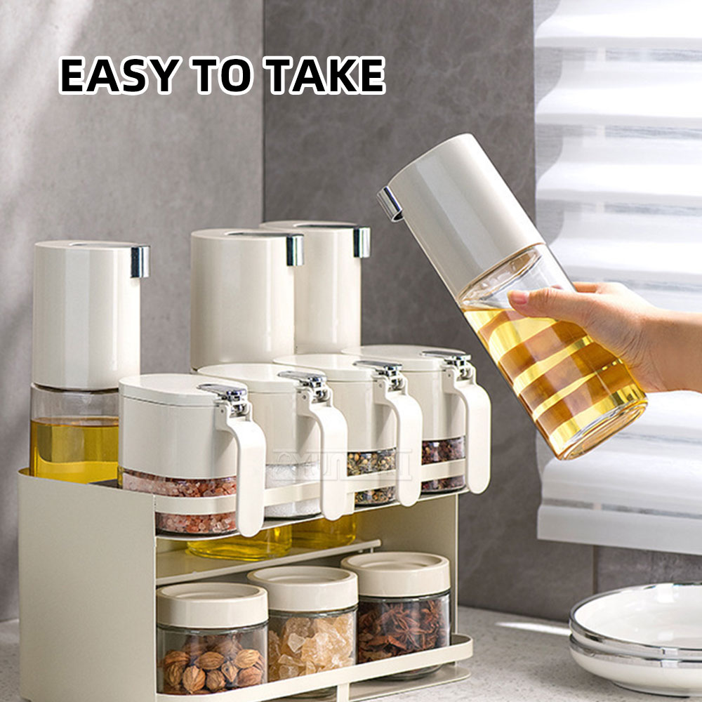 Glass Container Set - ชุดภาชนะใส่เครื่องเทศพรีเมียม, กล่องเก็บเครื่องปรุงในครัว, ขวดใส่ซอส น้ำส้มสายชู เกลือ ผงชูรส