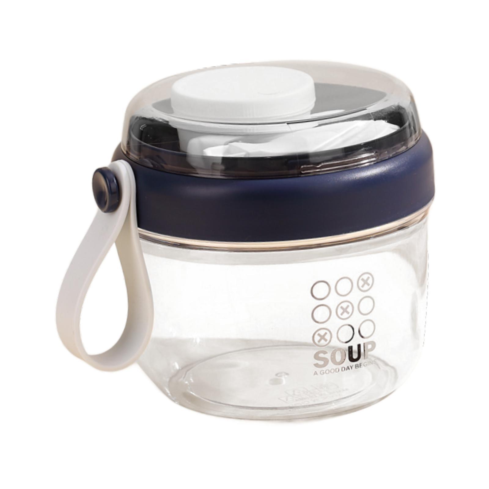 Meal Prep Yogurt Containers - ถ้วยสลัดพร้อมฝาปิดและช้อน ใช้ซ้ำได้ สำหรับใส่ข้าวโอ๊ต โยเกิร์ต ซีเรียล เหมาะสำหรับอาหารเช้าแบบพกพา