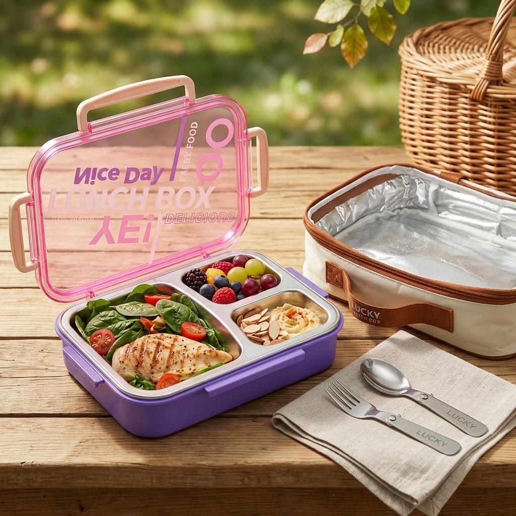 Meal Prep Meal Ideas - กล่องข้าวสแตนเลส 304 สำหรับเข้าไมโครเวฟ ป้องกันการรั่วซึม มี 2/3