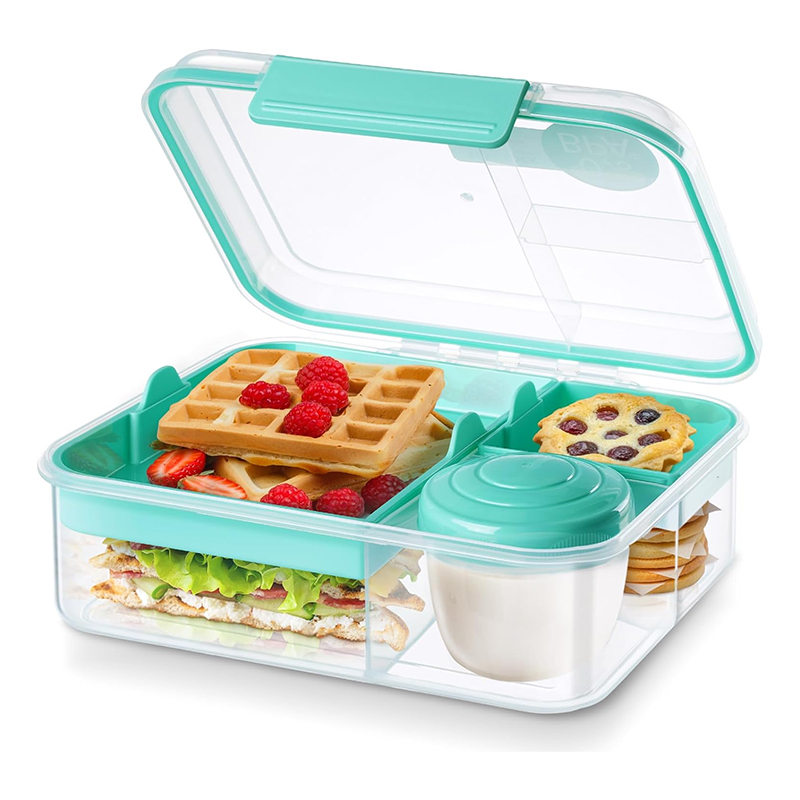 Meal Prep Meal Ideas - กล่องข้าวเบนโต 4 ช่อง ป้องกันการรั่วซึม พร้อมถาดที่ถอดออกได้ ปลอดสาร