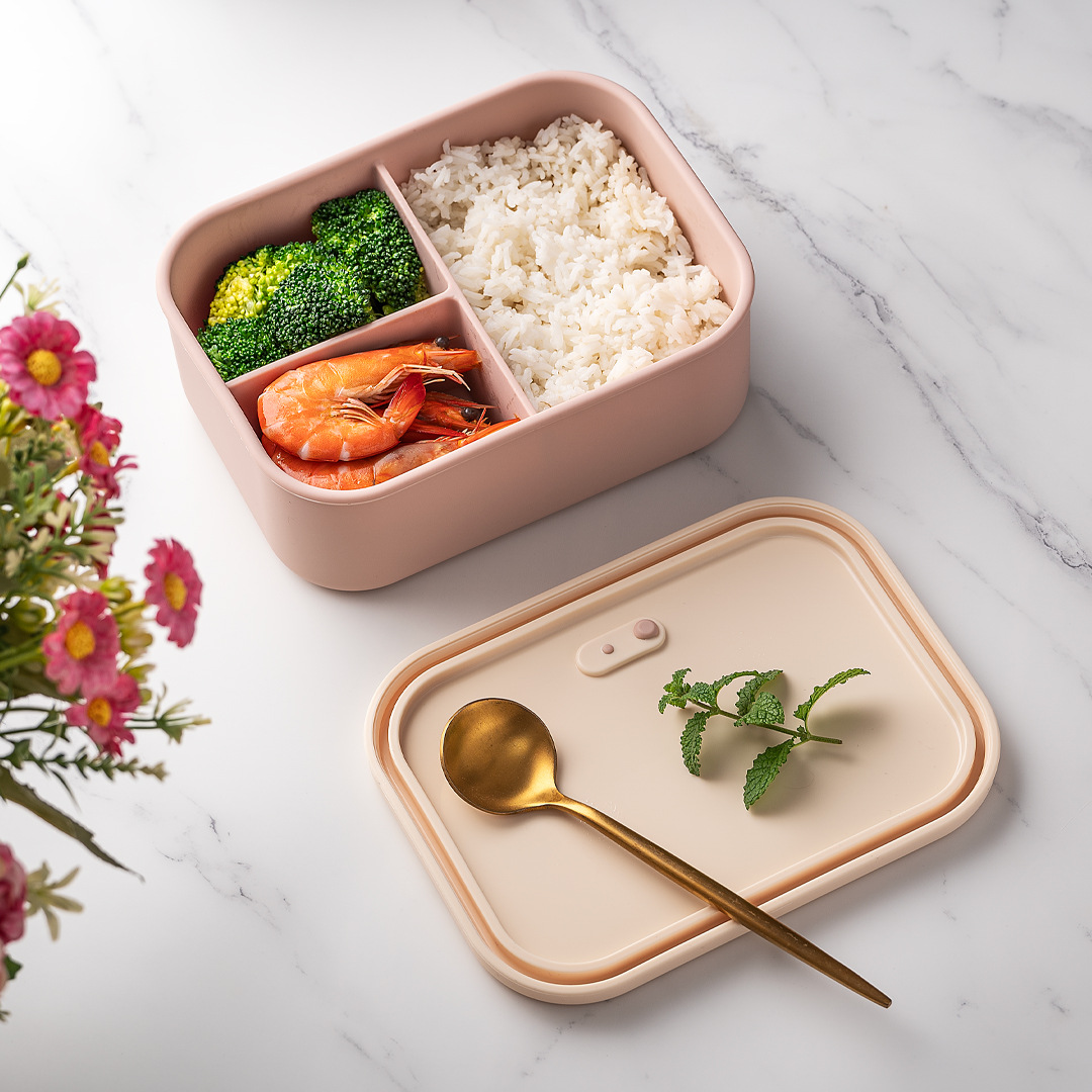 Meal Prep Meal Ideas - กล่องอาหารซิลิโคน 700 มล./1300 มล. แบบ 3