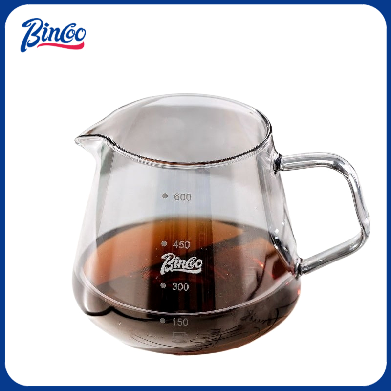 Glass Container Set - Bincoo Thea ชุดแก้วกาแฟพร้อมกรองสำหรับแบ่งปัน ขนาด 600 มล.