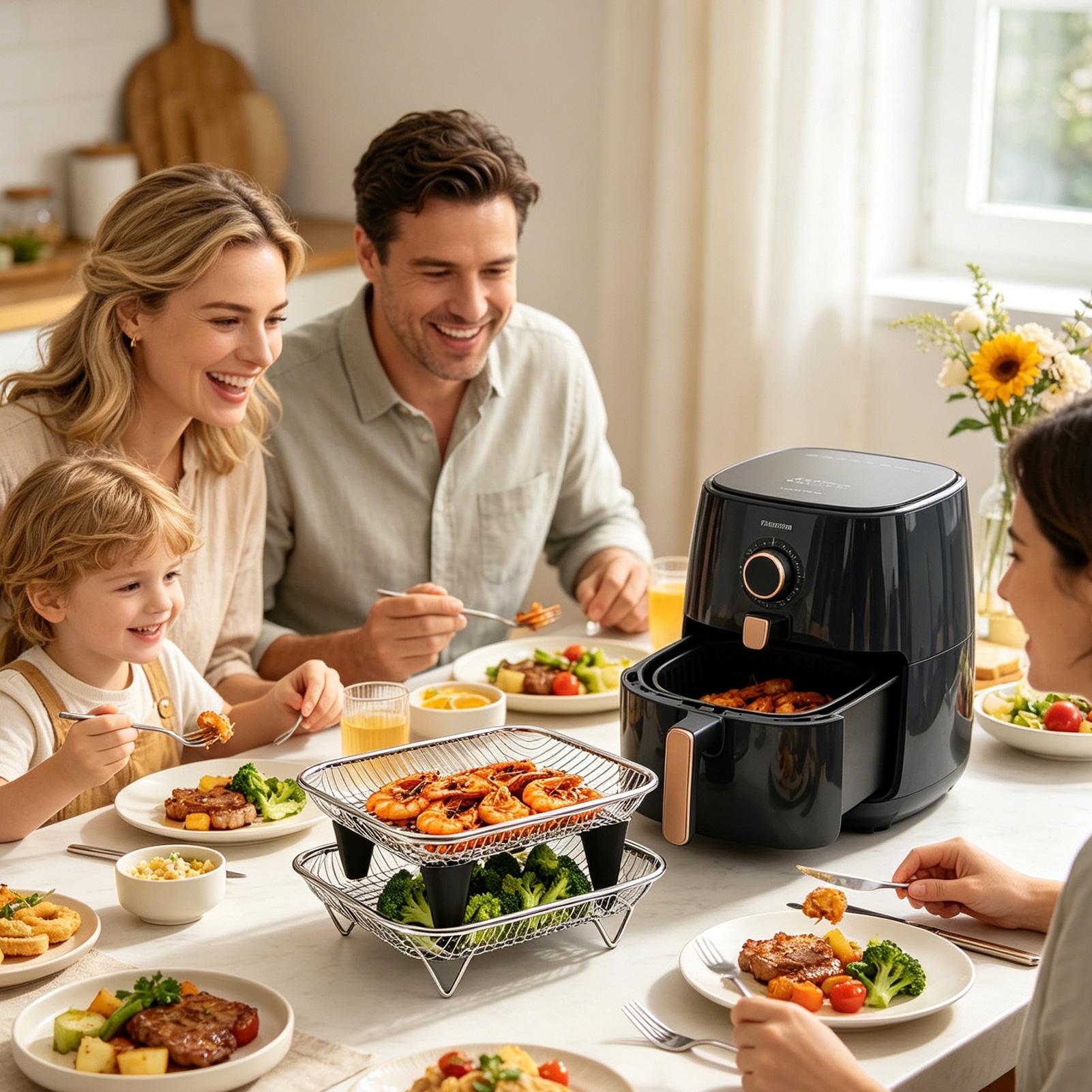 ตะกร้าทอดไร้น้ำมัน สแตนเลส แบบ - Meal Prep Chef บทวิจารณ์และราคา
