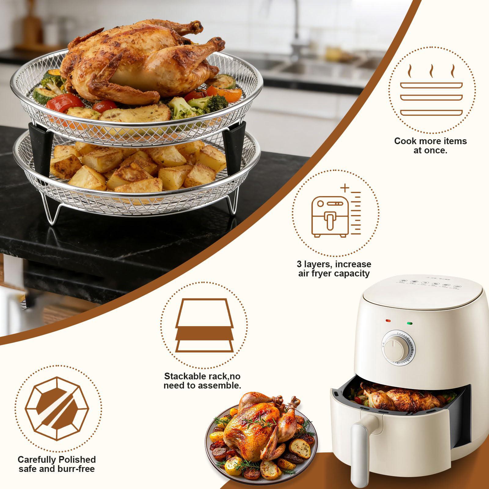 ตะกร้าทอดไร้น้ำมัน สแตนเลส แบบ - Meal Prep Chef บทวิจารณ์และราคา
