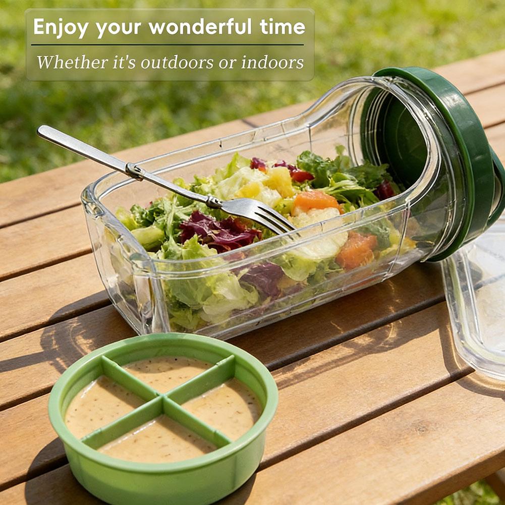 กระปุกใส่สลัดแบบพกพาพร้อมส้อมแ - Meal Prep Lunch บทวิจารณ์และราคา