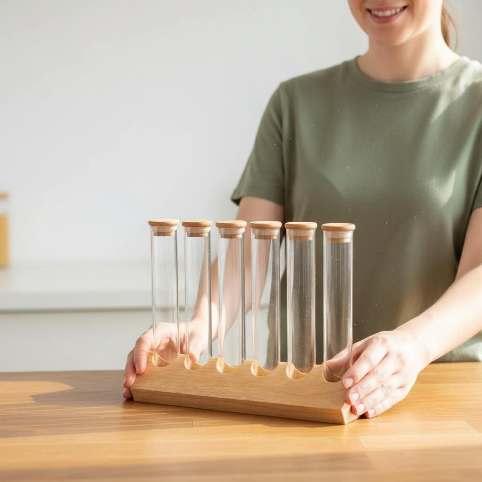 ชุดภาชนะแก้วทรงกระบอกพร้อมขาตั - Glass Container Set บทวิจารณ์และราคา