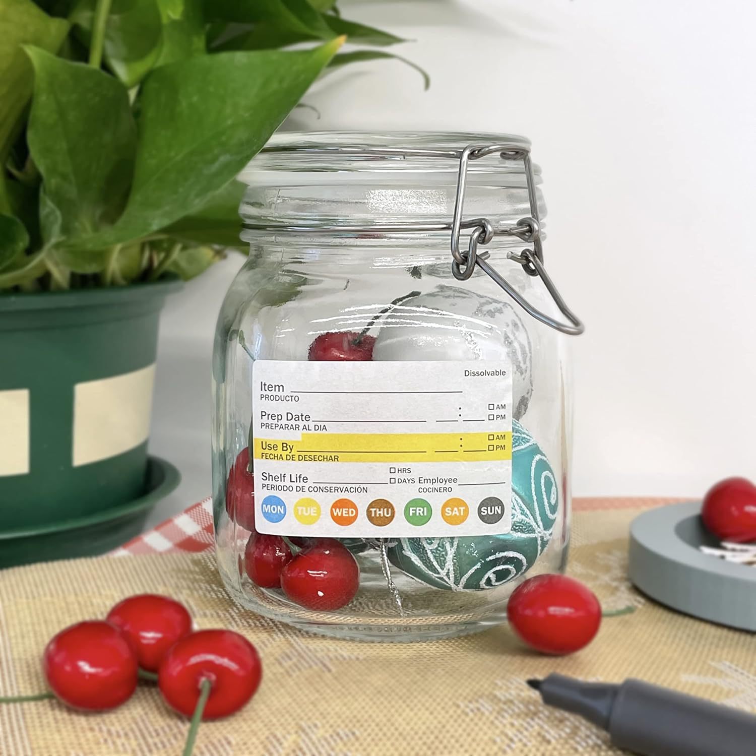 250 ชิ้น/ม้วน ป้ายวันที่อาหาร  - Meal Prep Chef บทวิจารณ์และราคา