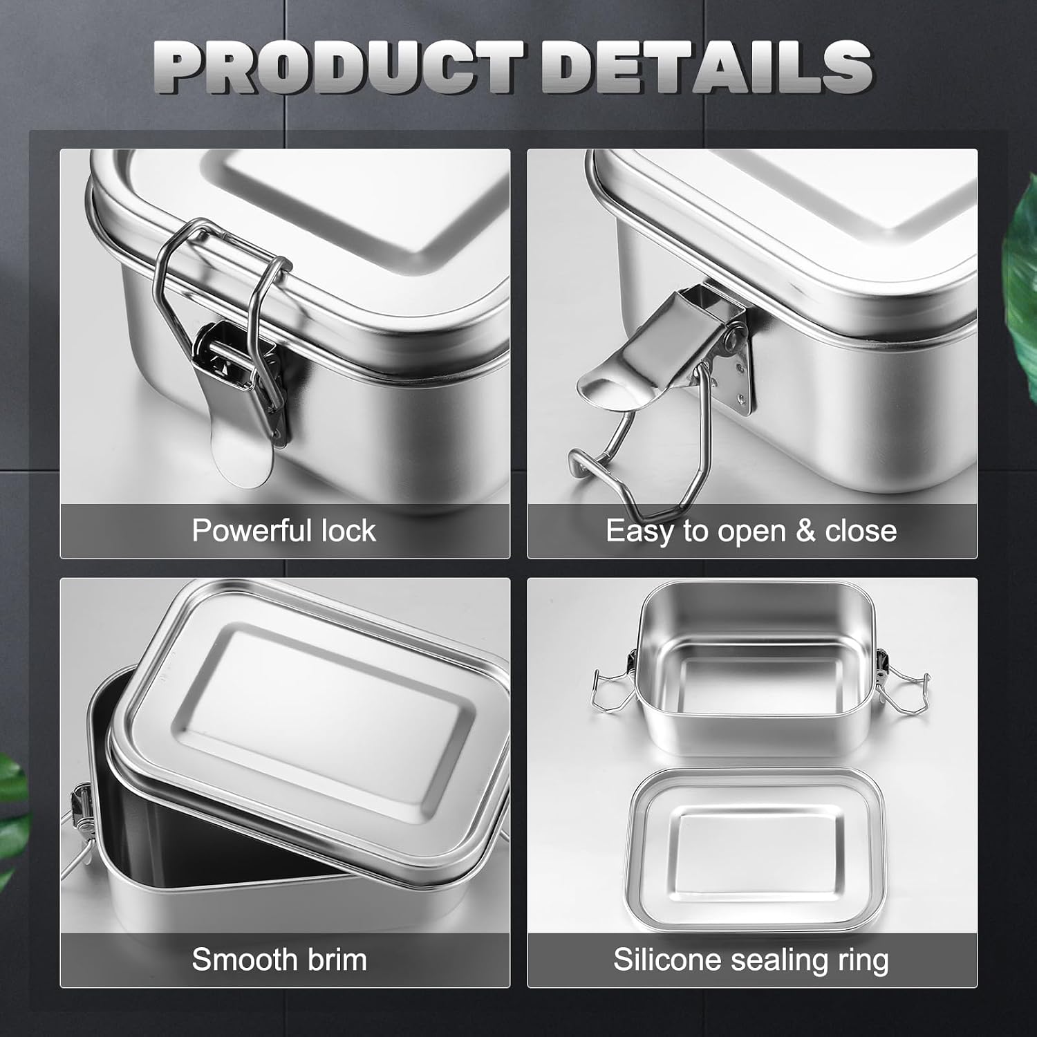 ภาชนะเก็บอาหารสแตนเลสพร้อมฝาปิ - Meal Prep Lunch บทวิจารณ์และราคา