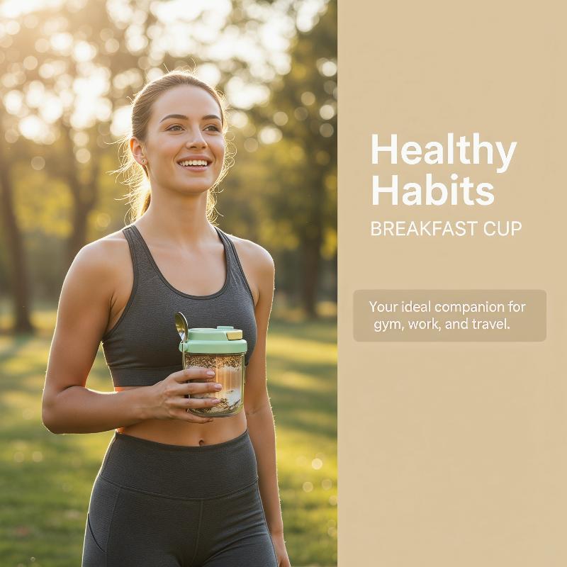 [E] ถ้วยอาหารเช้าแบบพกพา ถ้วยซ - Meal Prep Yogurt Containers บทวิจารณ์และราคา
