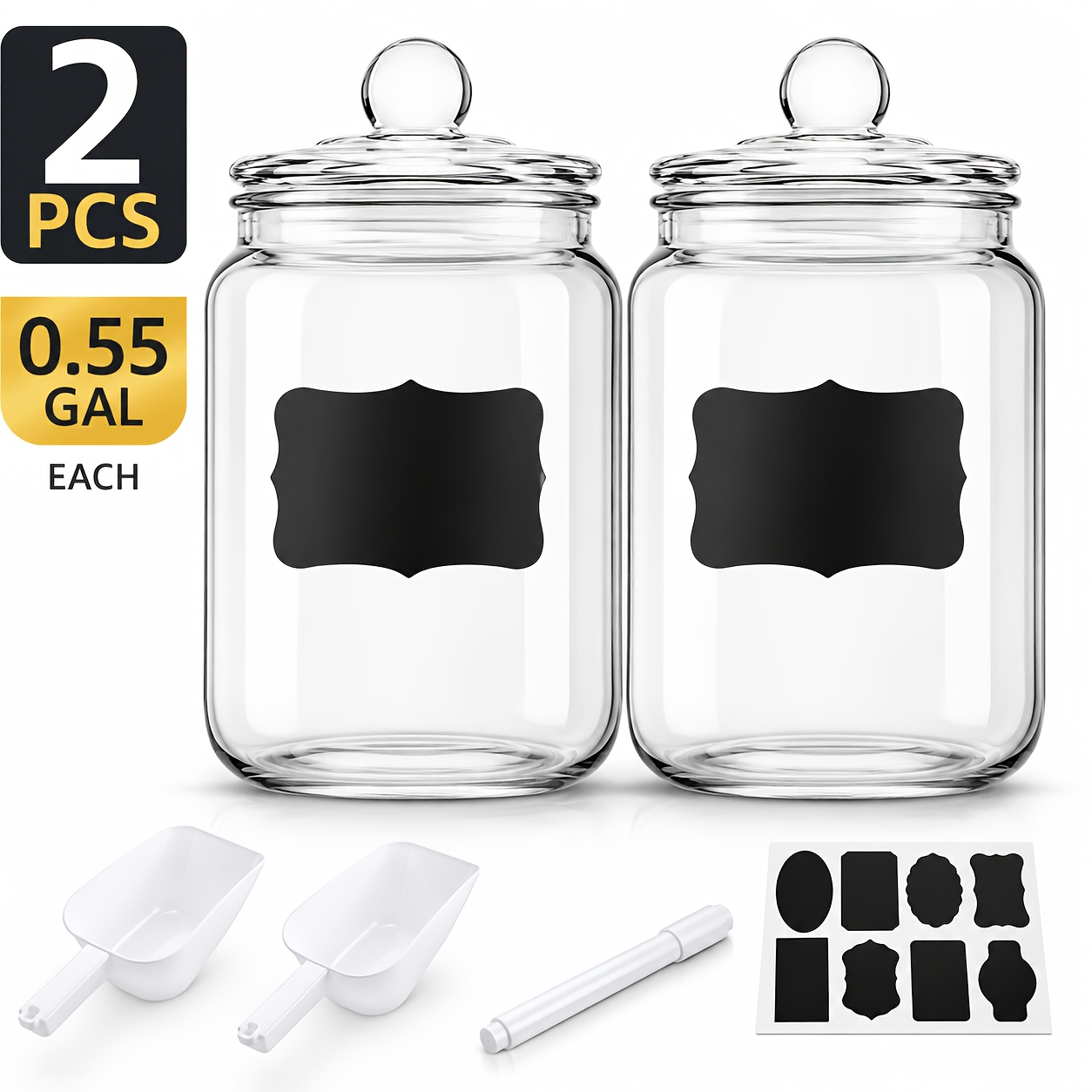 โหลแก้วสำหรับเก็บของในครัว 2 ช - Glass Container Set บทวิจารณ์และราคา