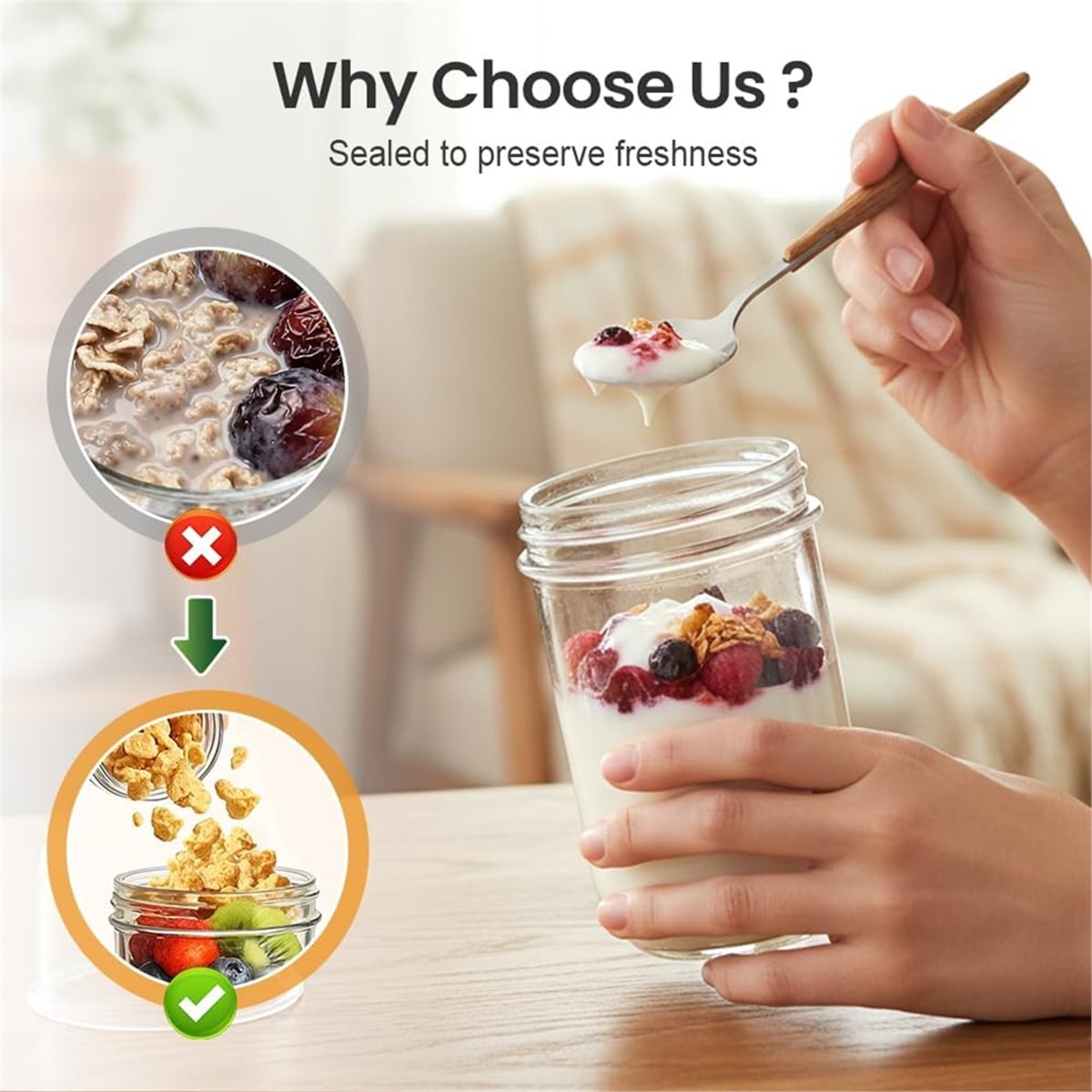 ภาชนะใส่ข้าวโอ๊ตแบบค้างคืน BAA - Meal Prep Overnight Oats บทวิจารณ์และราคา