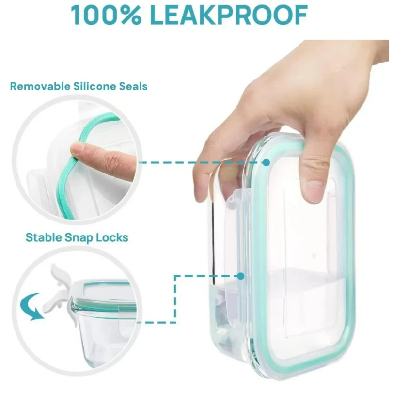 กล่องอาหารกลางวันแก้วสำหรับเก็ - Meal Prep Box บทวิจารณ์และราคา