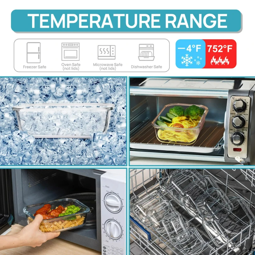 กล่องอาหารกลางวันแก้วสำหรับเก็ - Meal Prep Box บทวิจารณ์และราคา