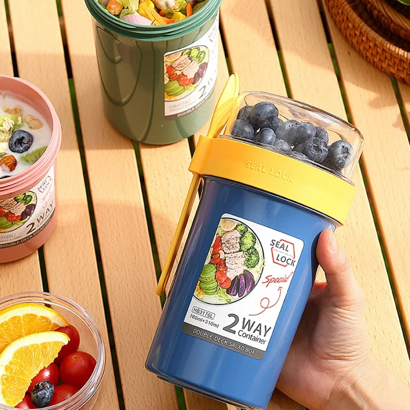 ชุดกล่องเบนโตะสำหรับอาหารกลางว - Meal Prep Yogurt Containers บทวิจารณ์และราคา
