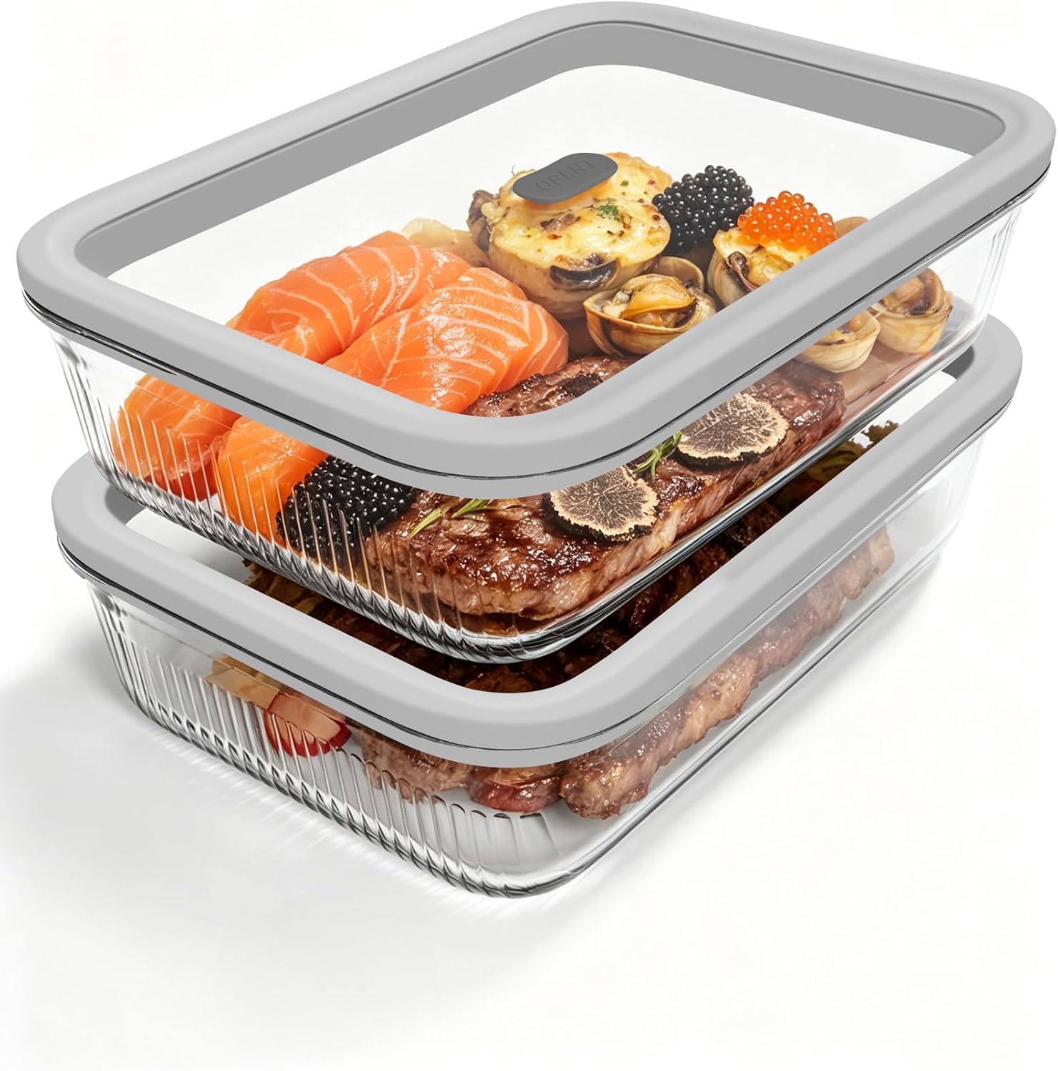 ชุดภาชนะเก็บอาหารแก้ว 2 ชิ้น พ - Meal Prep Box บทวิจารณ์และราคา