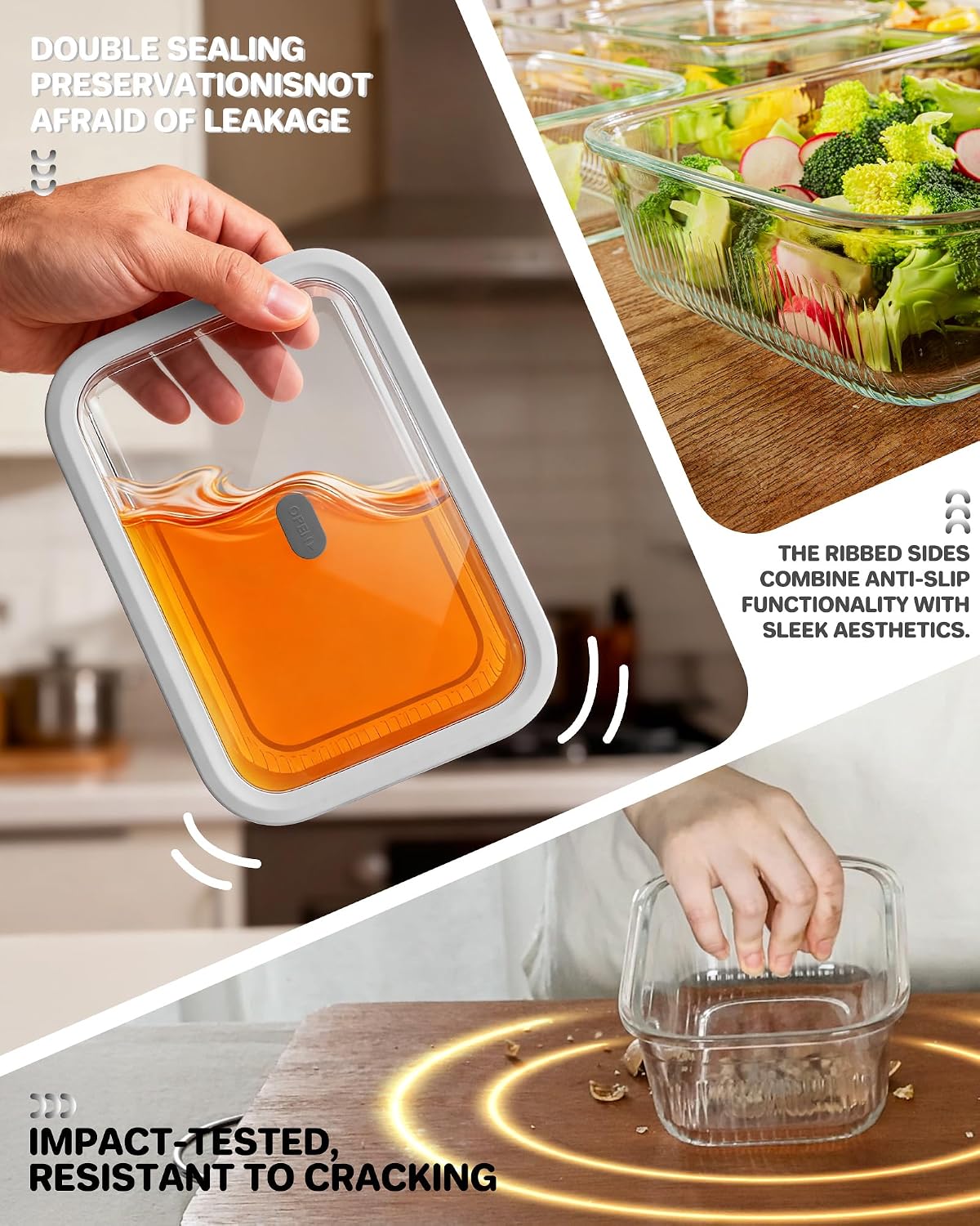 ชุดภาชนะเก็บอาหารแก้ว 2 ชิ้น พ - Meal Prep Box บทวิจารณ์และราคา