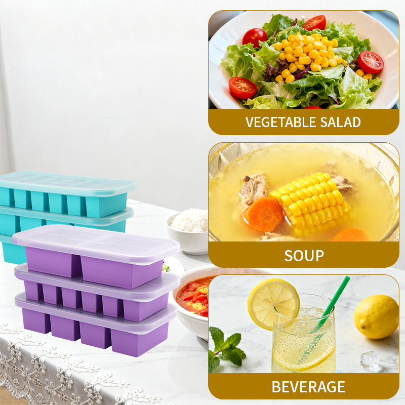 ถาดแช่แข็งซิลิโคนพร้อมฝาปิด แม - Meal Prep Smoothies บทวิจารณ์และราคา
