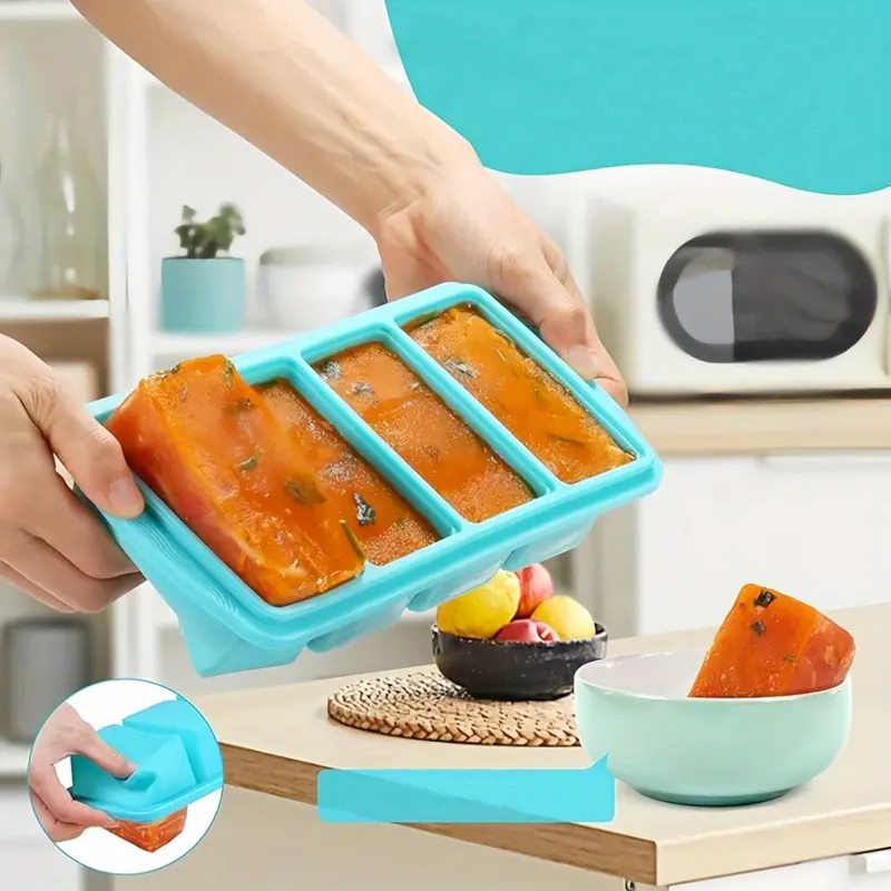 ถาดแช่แข็งซิลิโคนพร้อมฝาปิด แม - Meal Prep Smoothies บทวิจารณ์และราคา