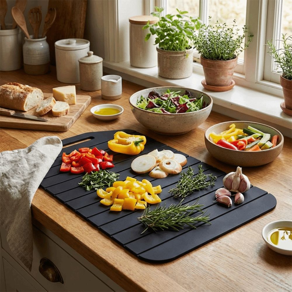 เขียงพับได้แบบไม่ติดอาหาร ด้าม - Food Prep Mat บทวิจารณ์และราคา