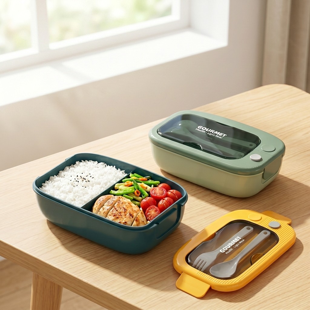 กล่องเบนโตพลาสติกสำหรับไมโครเว - Meal Prep Lunch บทวิจารณ์และราคา