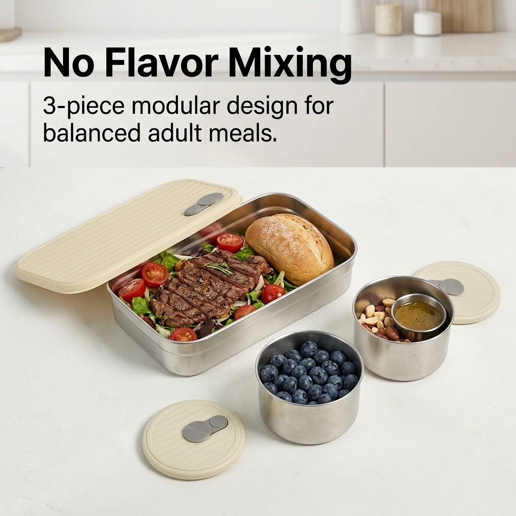 กล่องอาหารสแตนเลส 304 สำหรับไม - Meal Prep Lunch บทวิจารณ์และราคา