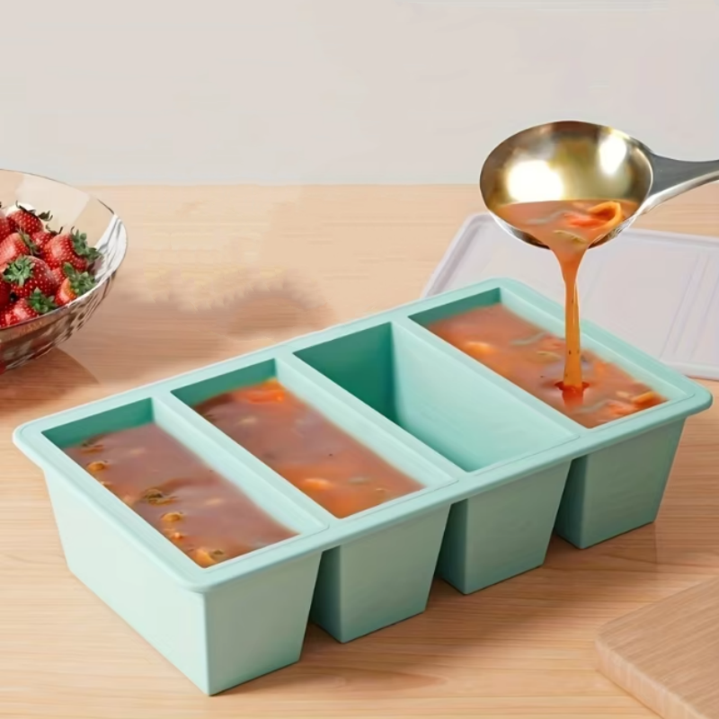 ถาดแช่แข็งซิลิโคน 1 ชิ้นพร้อมฝ - Meal Prep Chef บทวิจารณ์และราคา