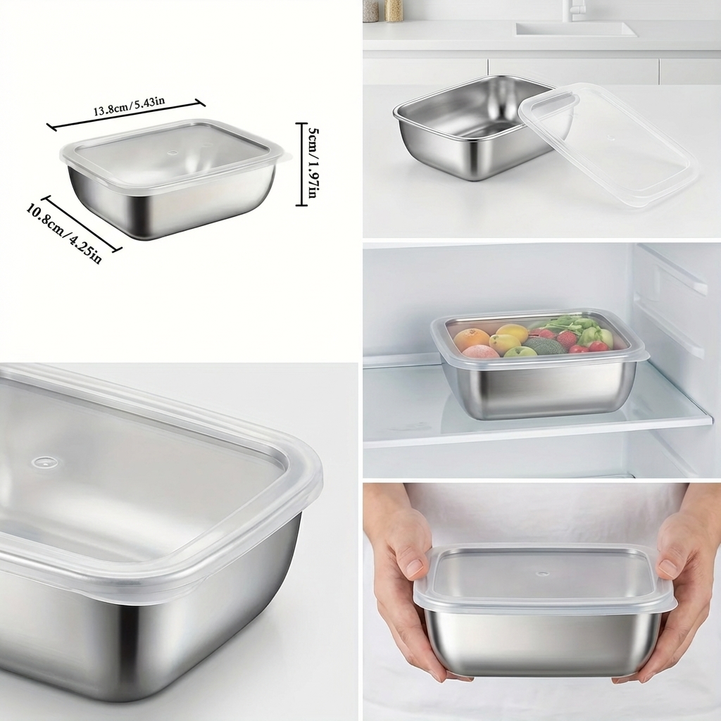 กล่องเก็บอาหารสแตนเลส 5 ชิ้น แ - Meal Prep Chef บทวิจารณ์และราคา