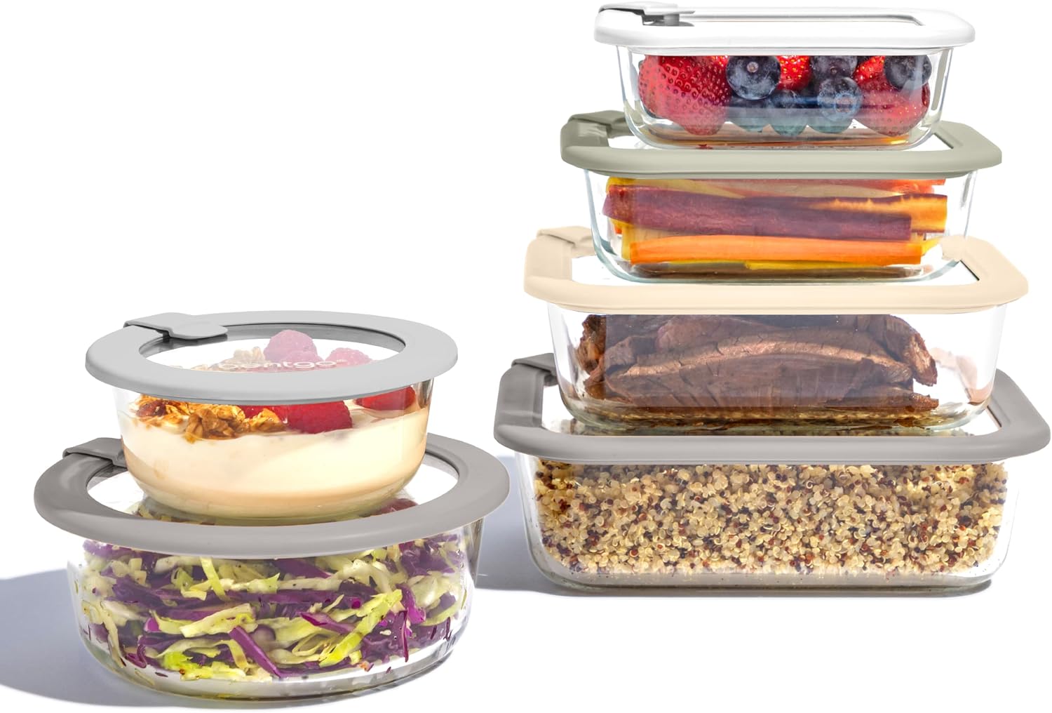 ชุดภาชนะเก็บอาหารแก้วพร้อมฝาปิ - Glass Container Set บทวิจารณ์และราคา