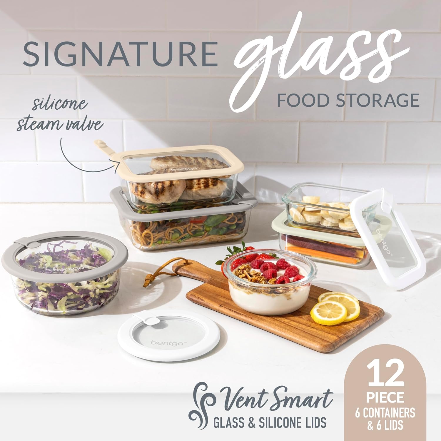 ชุดภาชนะเก็บอาหารแก้วพร้อมฝาปิ - Glass Container Set บทวิจารณ์และราคา