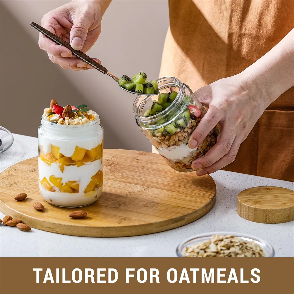 ชุดภาชนะใส่โอ๊ตมีลแบบค้างคืน ข - Meal Prep Overnight Oats บทวิจารณ์และราคา
