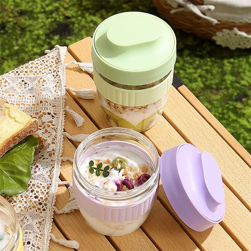 480/570ml ถ้วยอาหารเช้าแบบพกพา - Meal Prep Yogurt Containers บทวิจารณ์และราคา