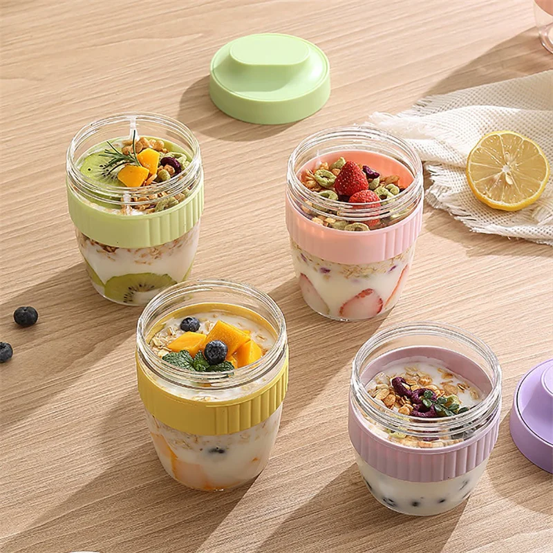 480/570ml ถ้วยอาหารเช้าแบบพกพา - Meal Prep Yogurt Containers บทวิจารณ์และราคา
