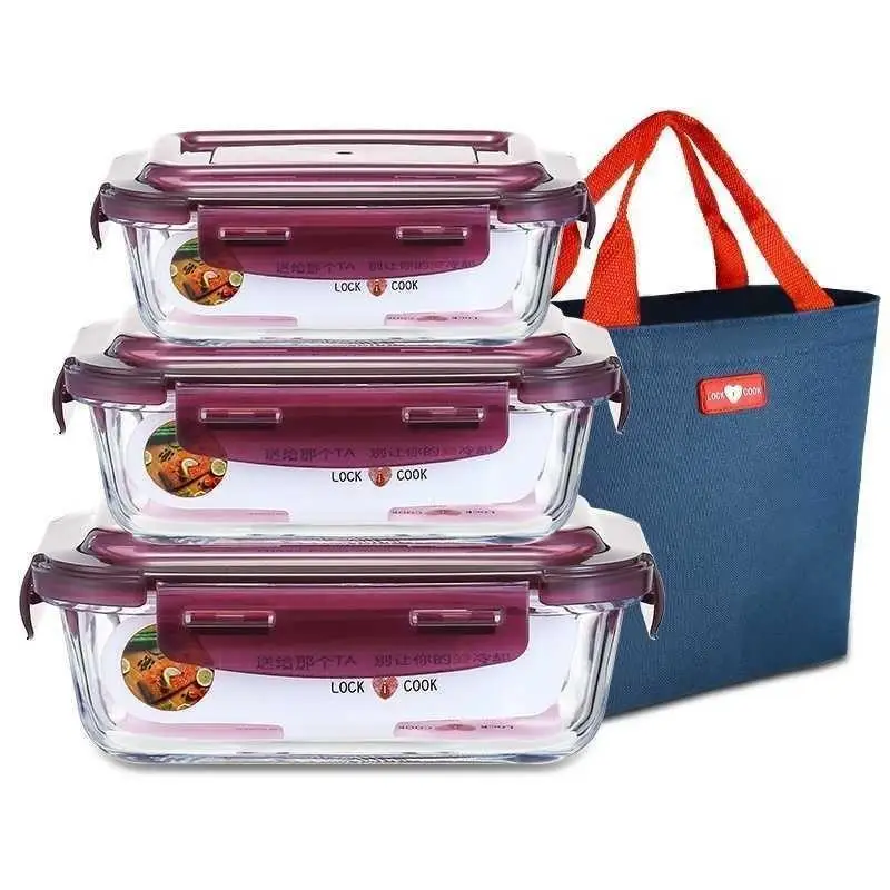 กล่องอาหารกลางวันไพเร็กซ์สำหรั - Glass Container Set บทวิจารณ์และราคา