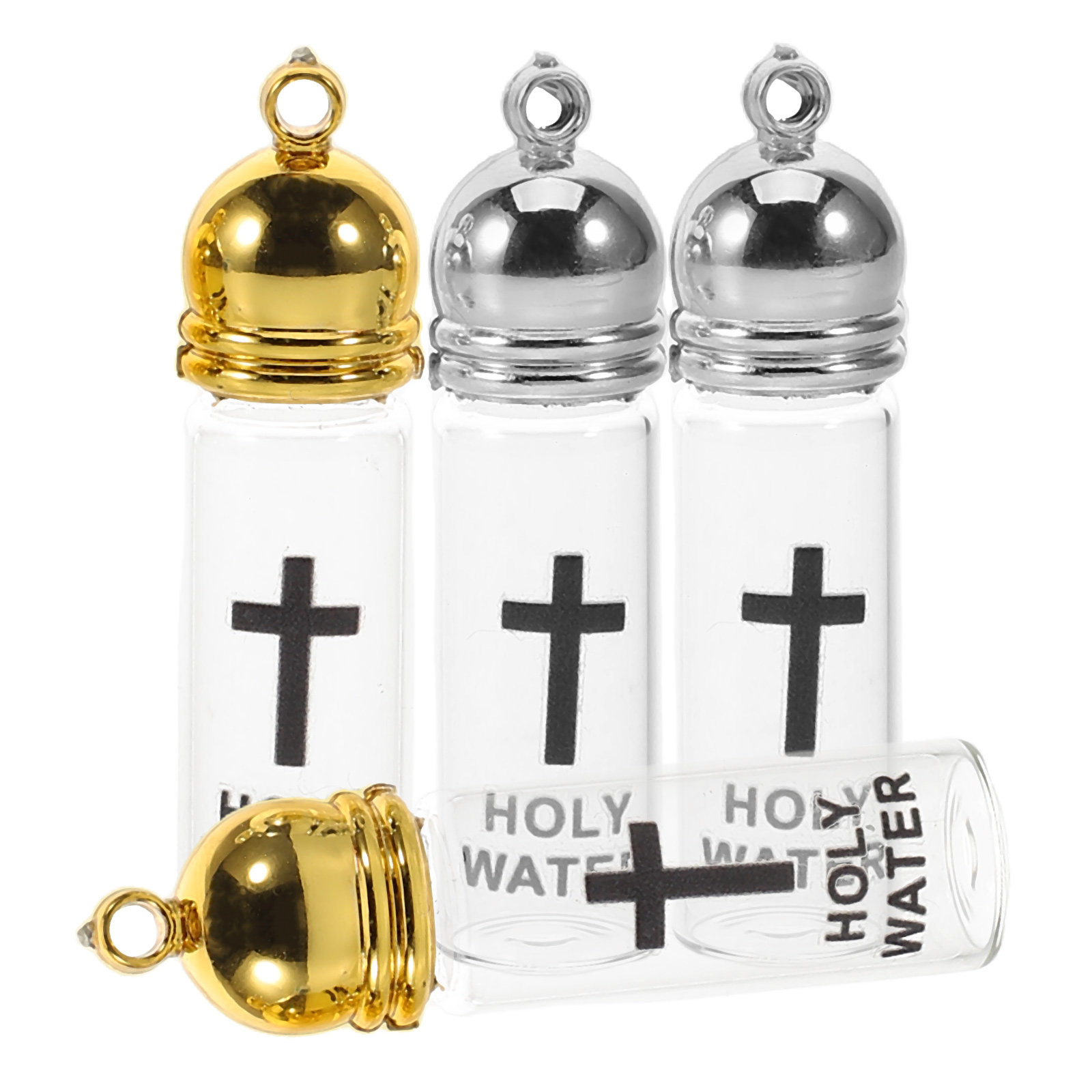 ขวดน้ำมนต์แก้ว 4 ชิ้น ชุดภาชนะ - Glass Container Set บทวิจารณ์และราคา