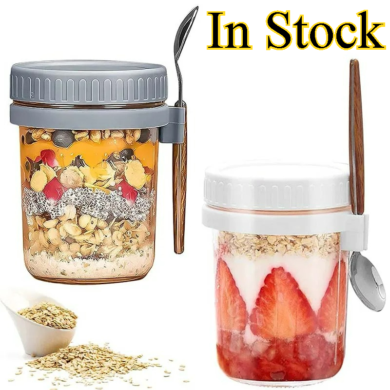300ML Overnight Oats ถ้วยช้อนแ - Meal Prep Overnight Oats บทวิจารณ์และราคา